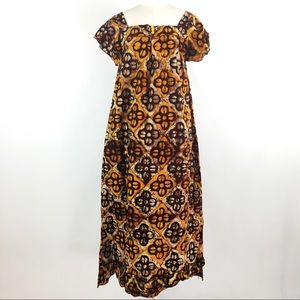 [VTG] Tiki Print Mumu Housedress